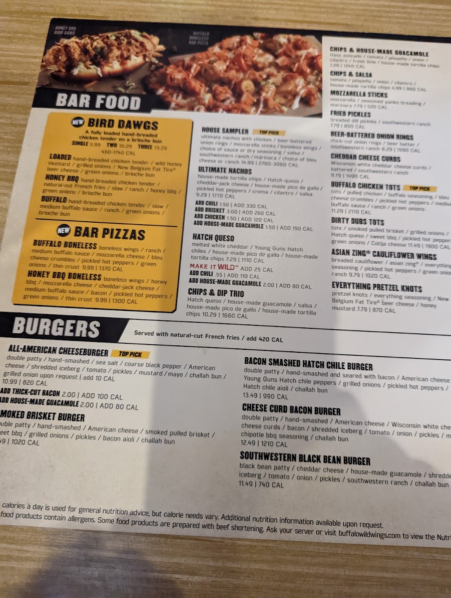 Buffalo Wild Wings Photo Menu 4