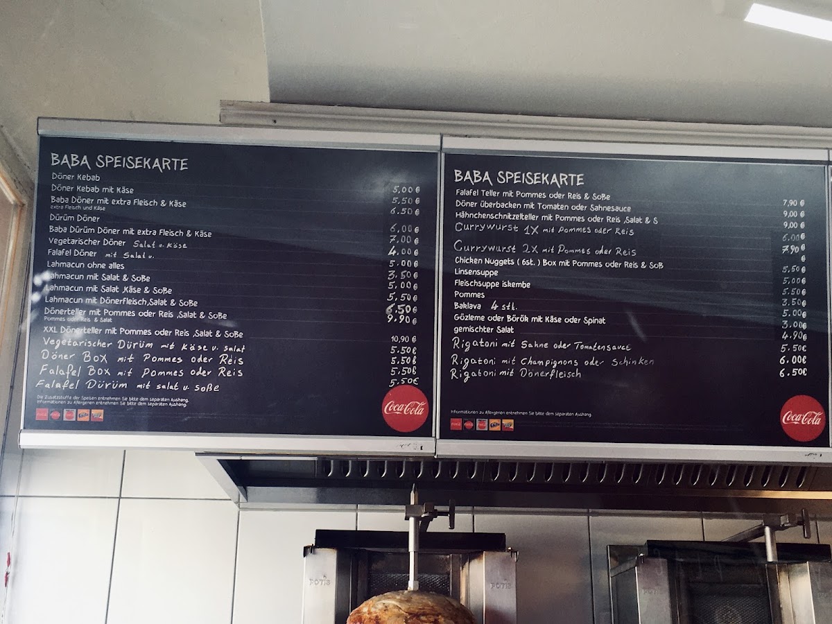 Baba Döner Photo Menu 1