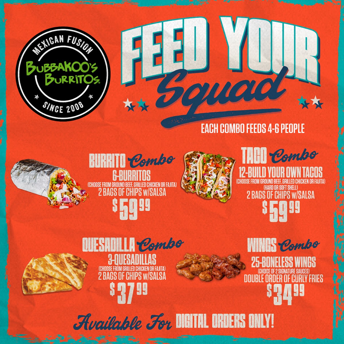 Bubbakoo's Burritos Photo Menu 1