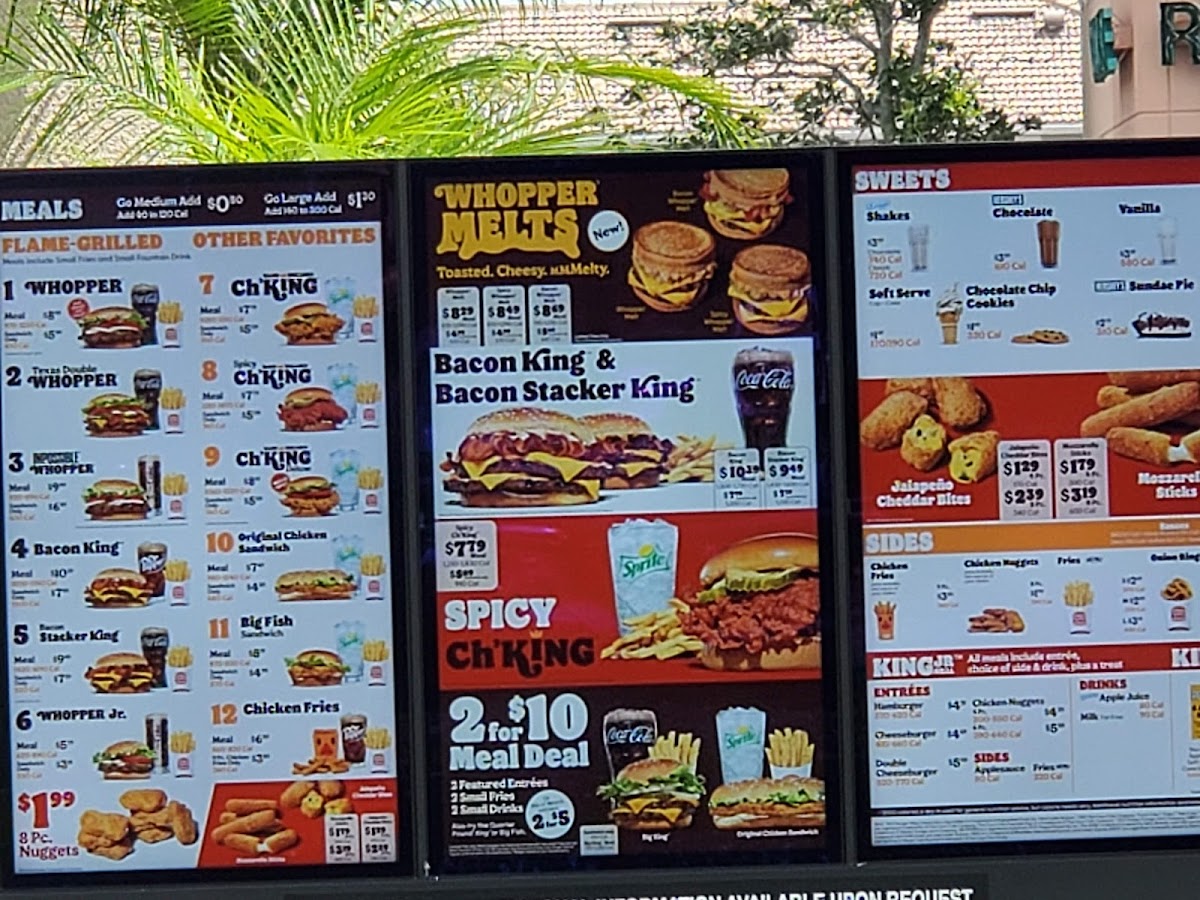 Burger King Photo Menu 1