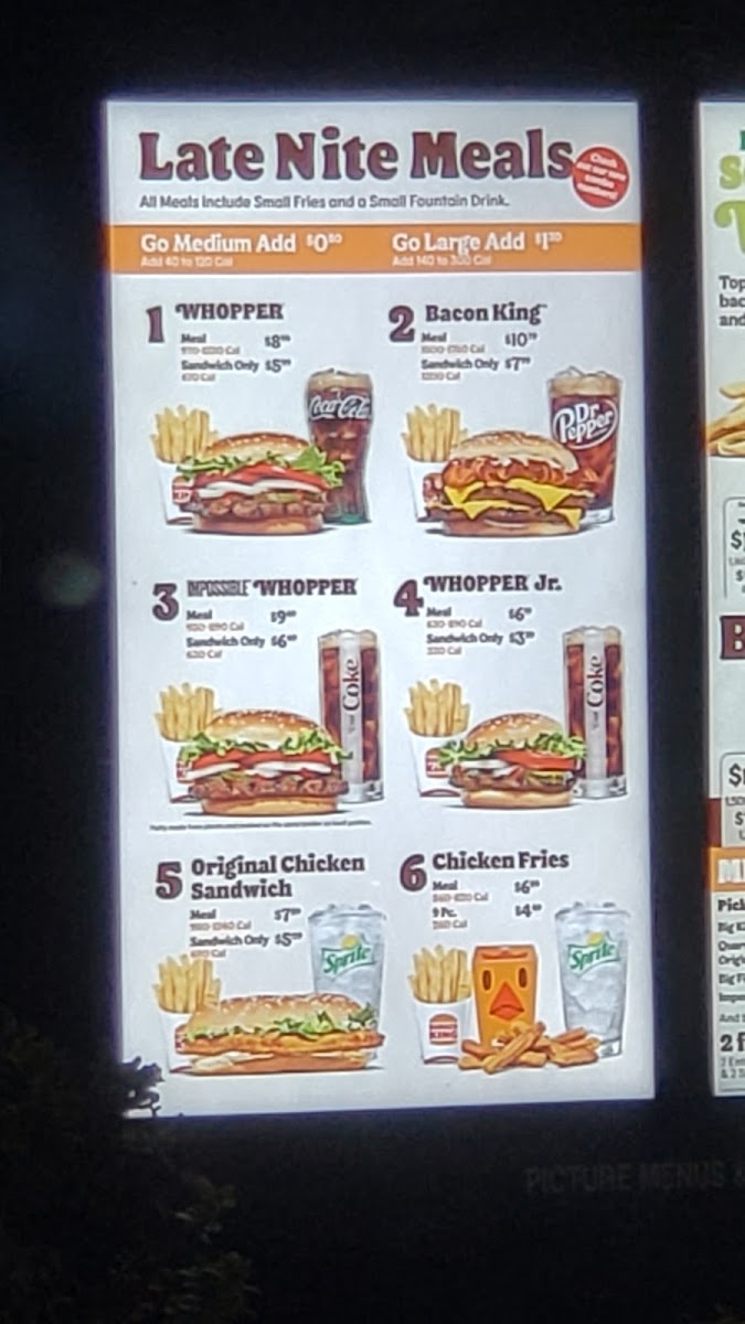 Burger King Photo Menu 4