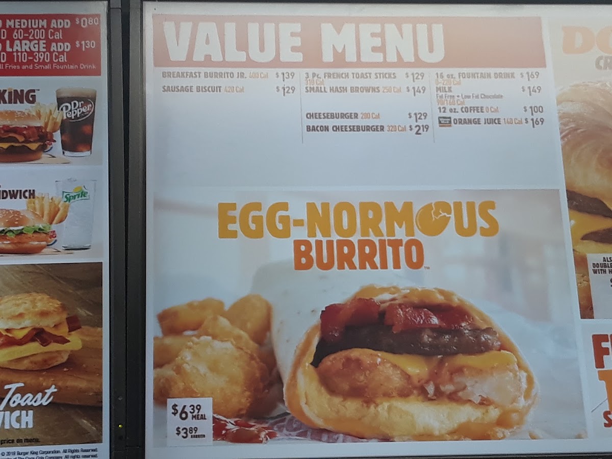 Burger King Photo Menu 8