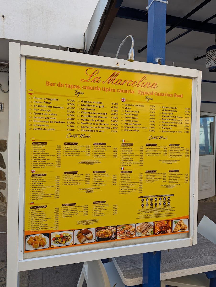 Restaurante La Marcelina Corralejo Photo Menu 3