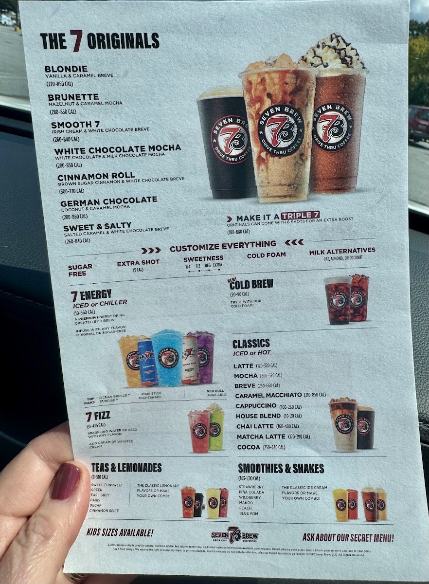 7 Brew Coffee Photo Menu 2