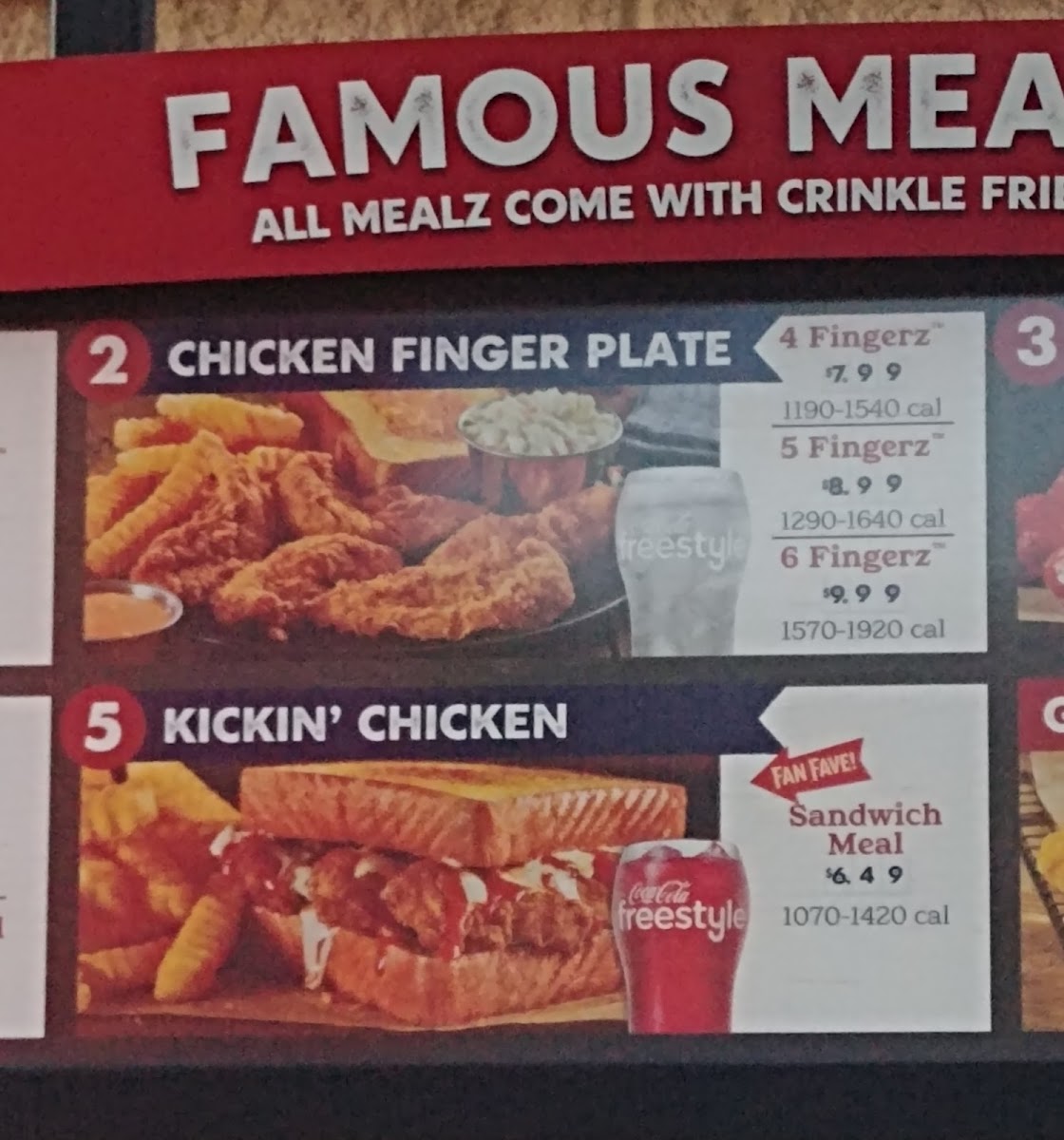 Zaxby's Chicken Fingers & Buffalo Wings Photo Menu 5
