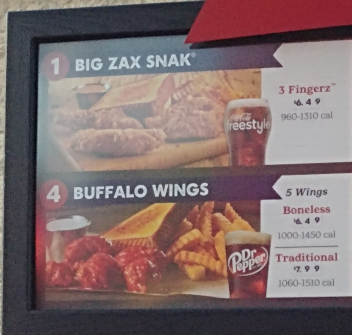 Zaxby's Chicken Fingers & Buffalo Wings Photo Menu 6