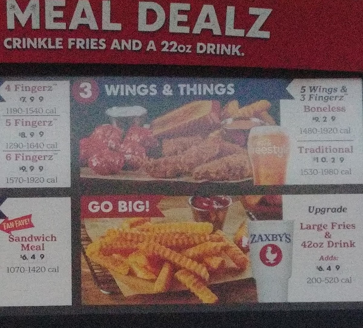 Zaxby's Chicken Fingers & Buffalo Wings Photo Menu 8