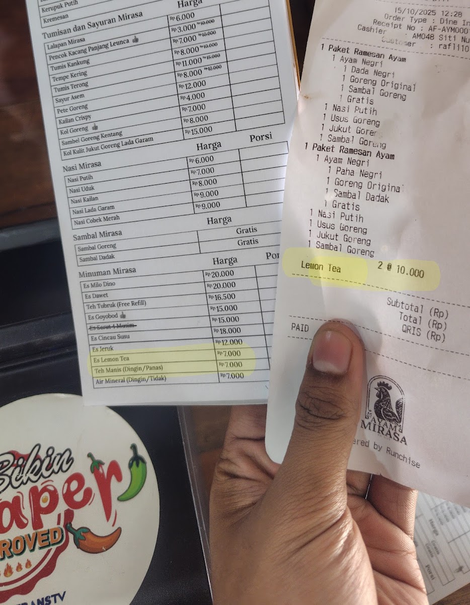 Ayam Mirasa Cianjur Photo Menu 9