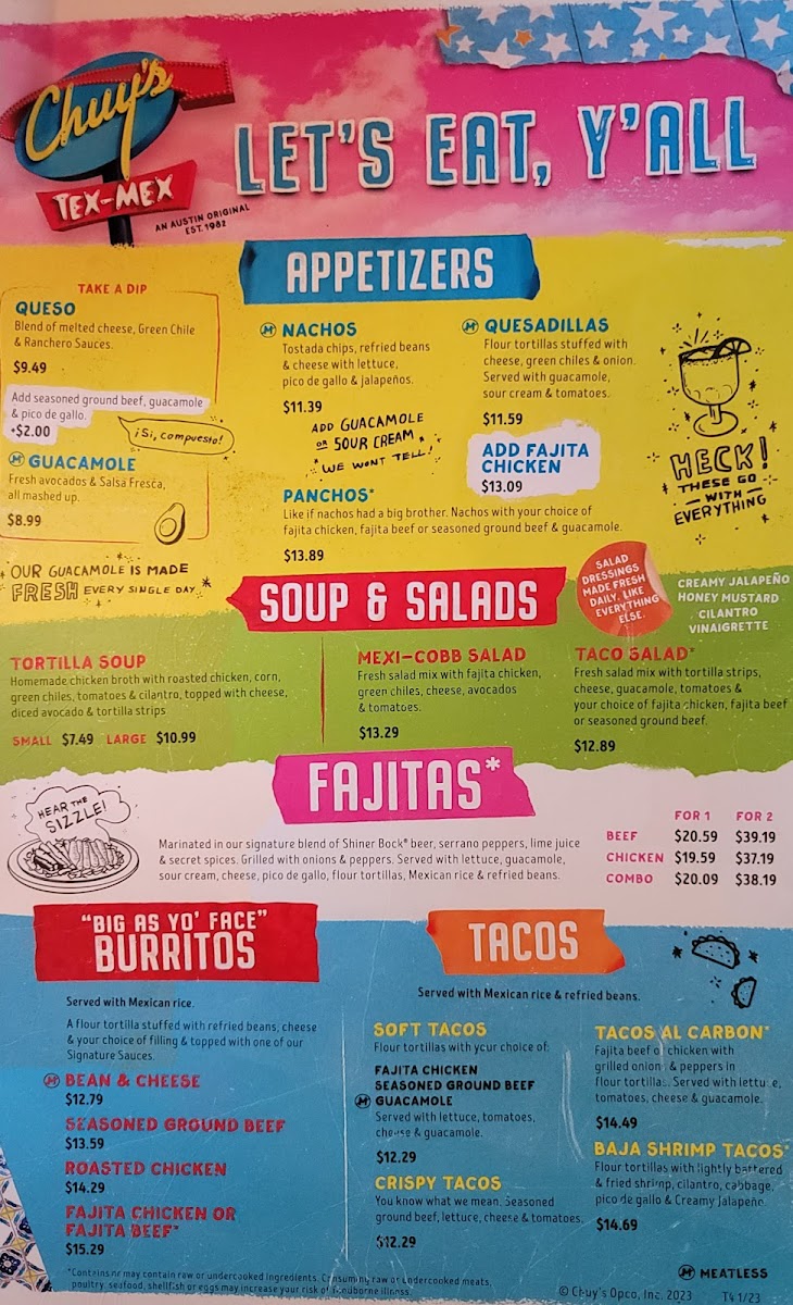 Chuy's Photo Menu 5