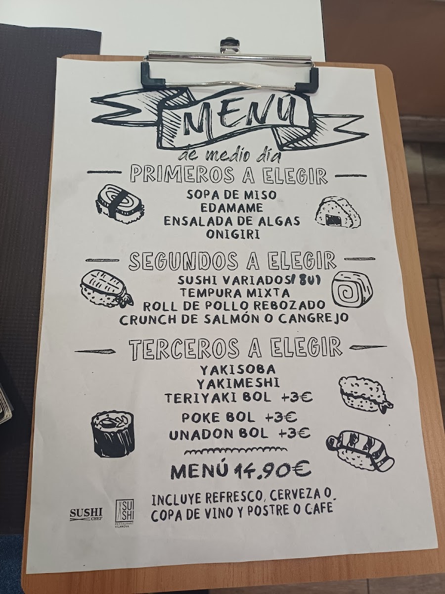 Sushi Chef Photo Menu 1