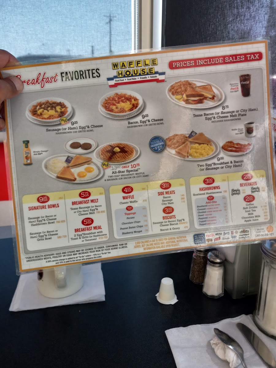 Waffle House Photo Menu 2