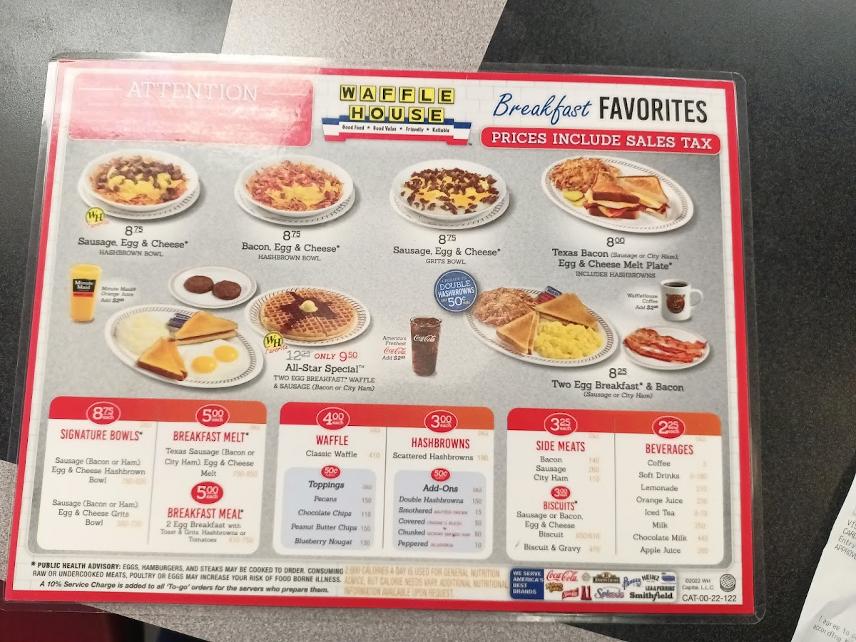 Waffle House Photo Menu 3