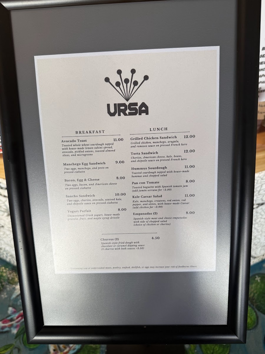 Ursa Photo Menu 1