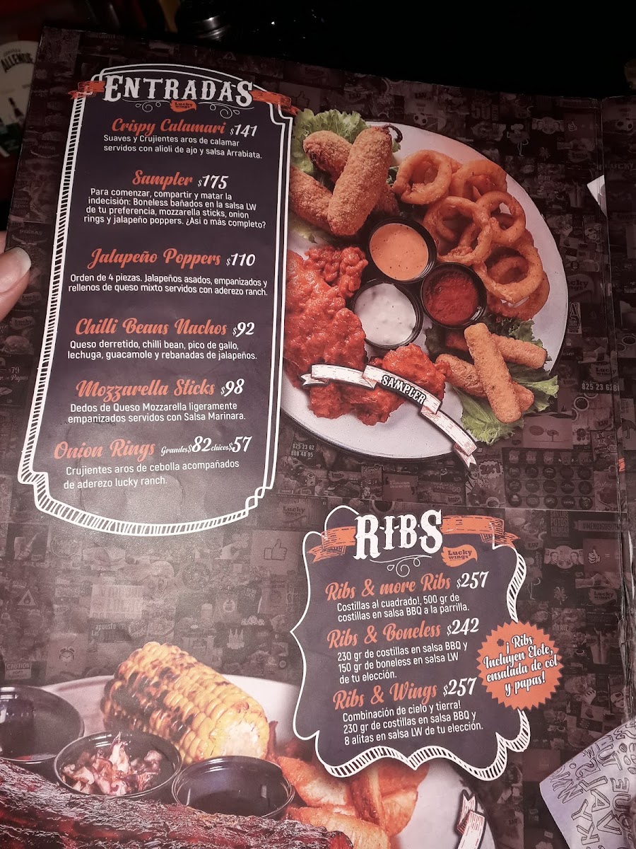 Lucky Wings Queretaro Photo Menu 2