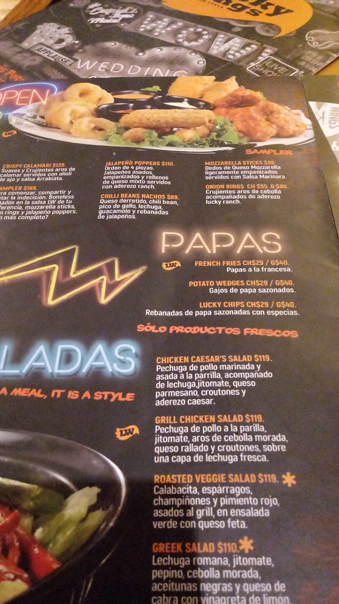 Lucky Wings Queretaro Photo Menu 6