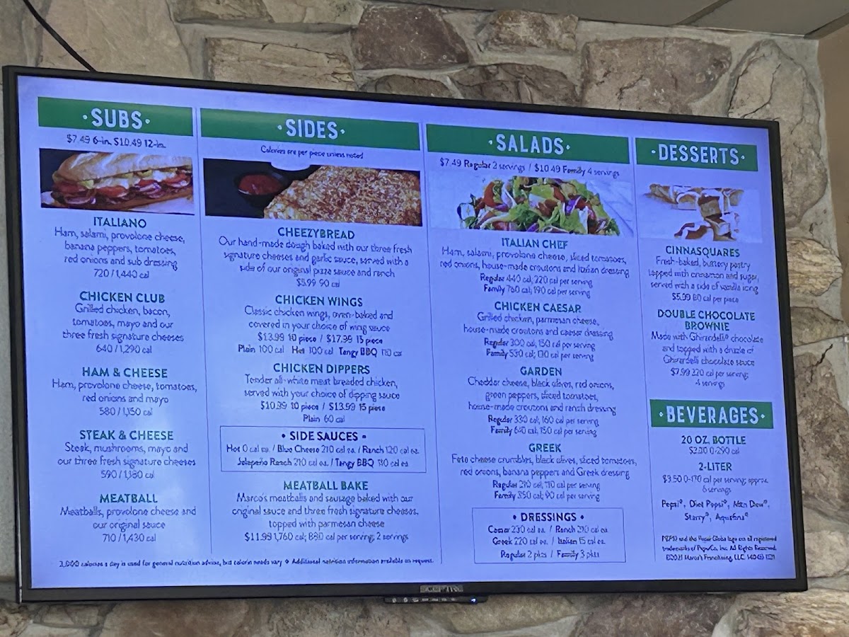 Marco's Pizza Photo Menu 1