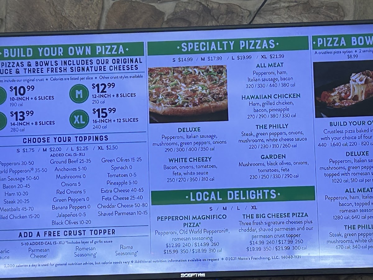 Marco's Pizza Photo Menu 2