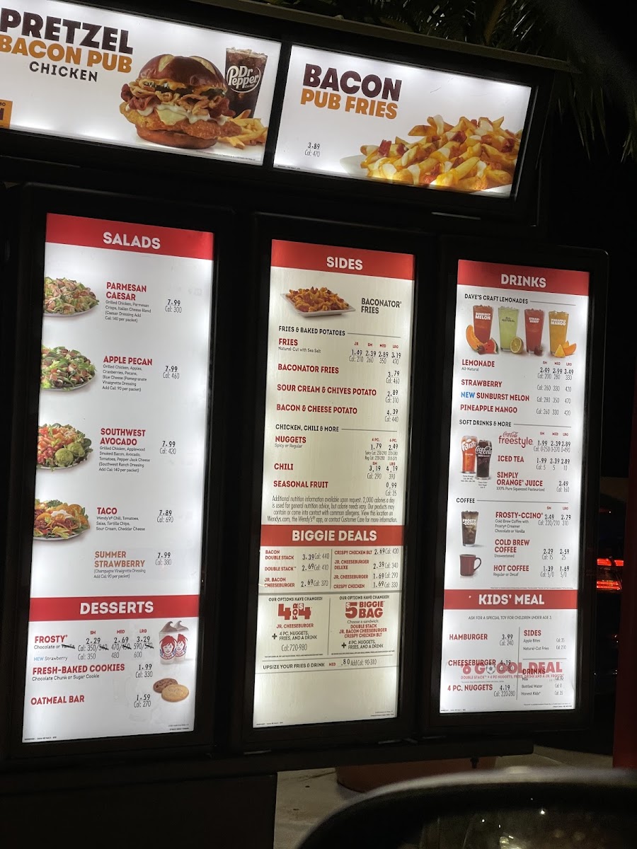Wendy's Photo Menu 4