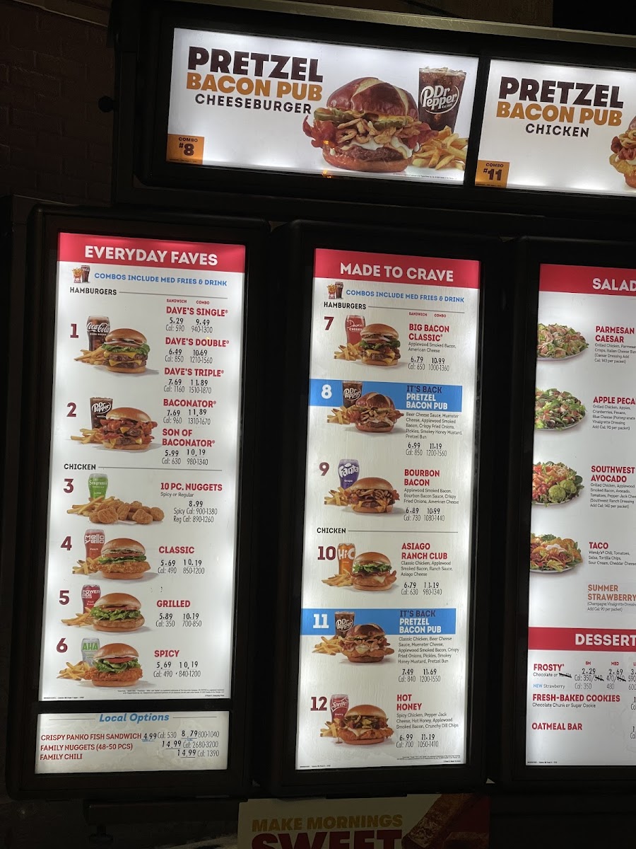 Wendy's Photo Menu 5