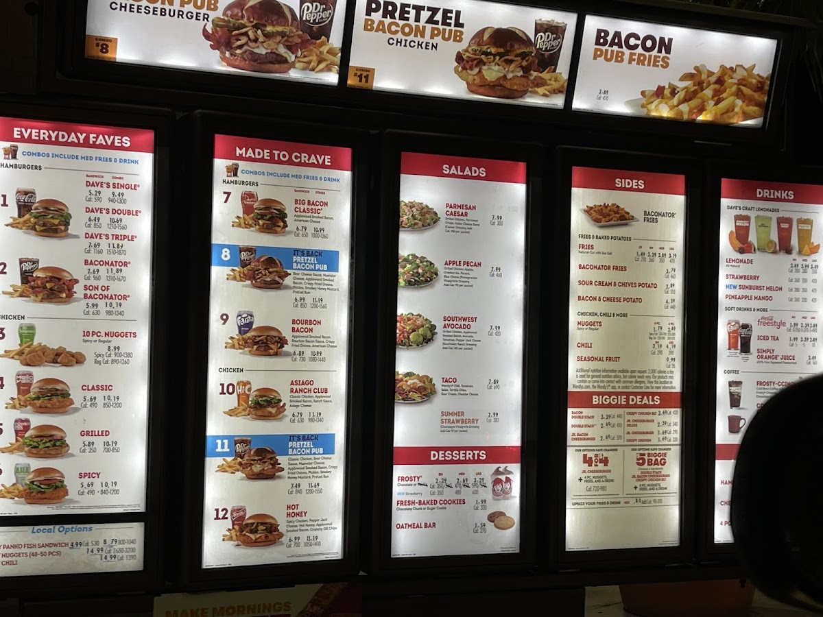 Wendy's Photo Menu 6