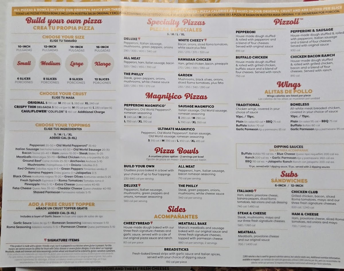 Marco's Pizza Photo Menu 2