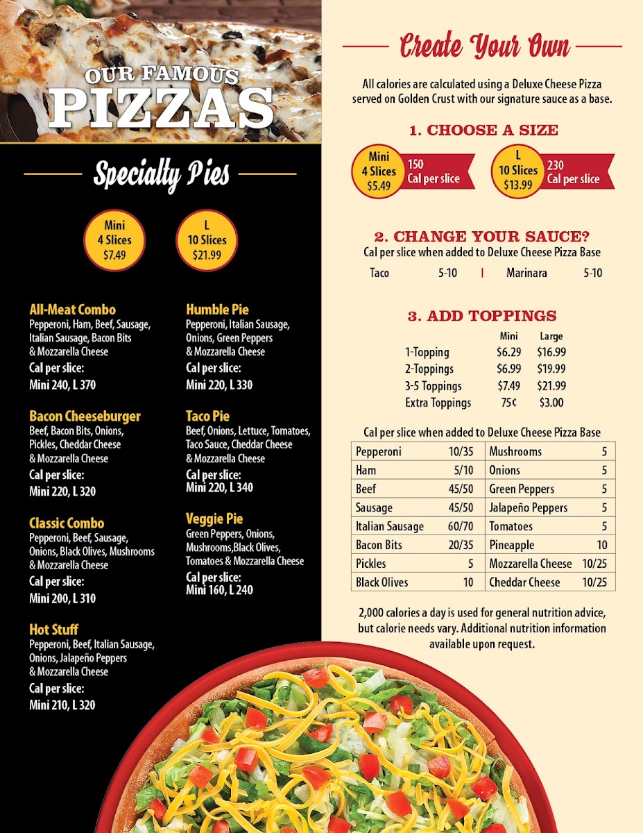 Godfather's Pizza Express Photo Menu 1