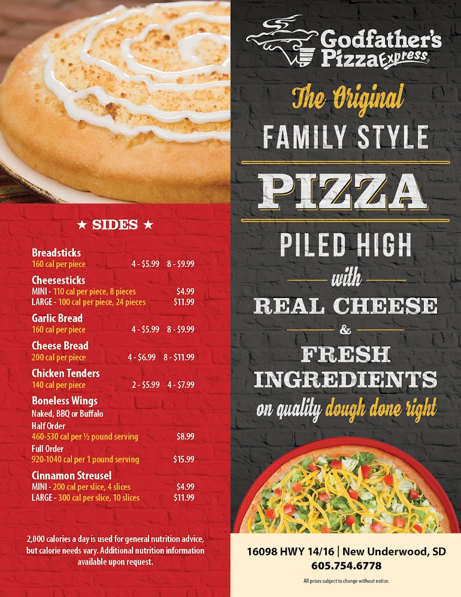 Godfather's Pizza Express Photo Menu 2