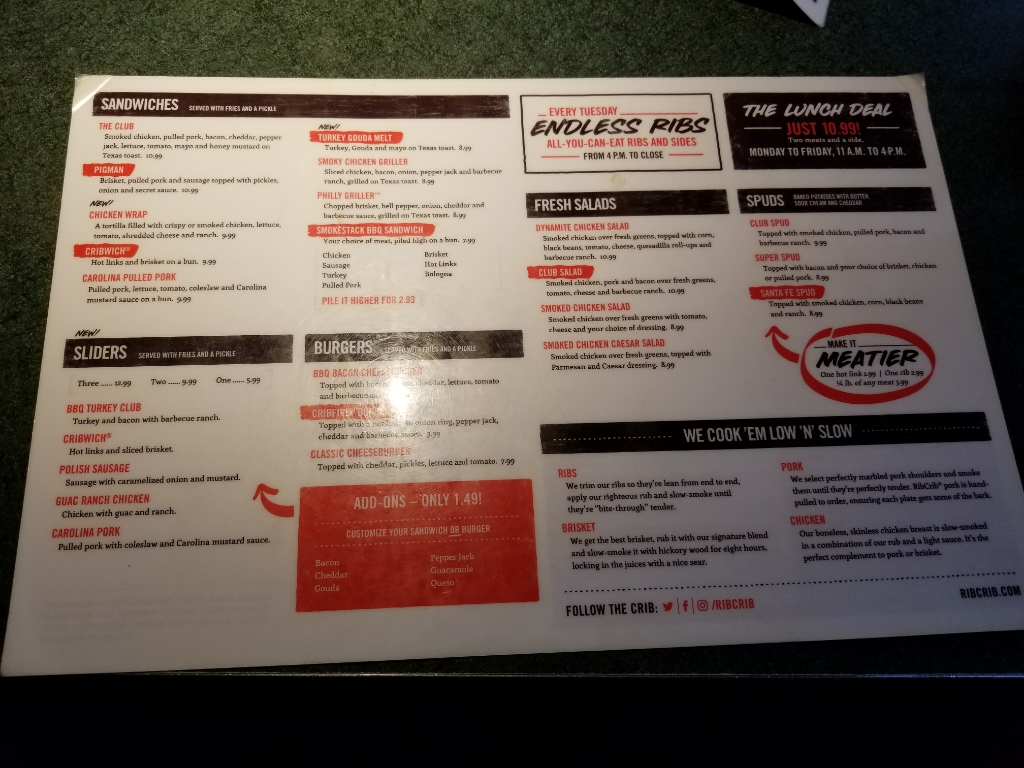 RibCrib BBQ Photo Menu 1