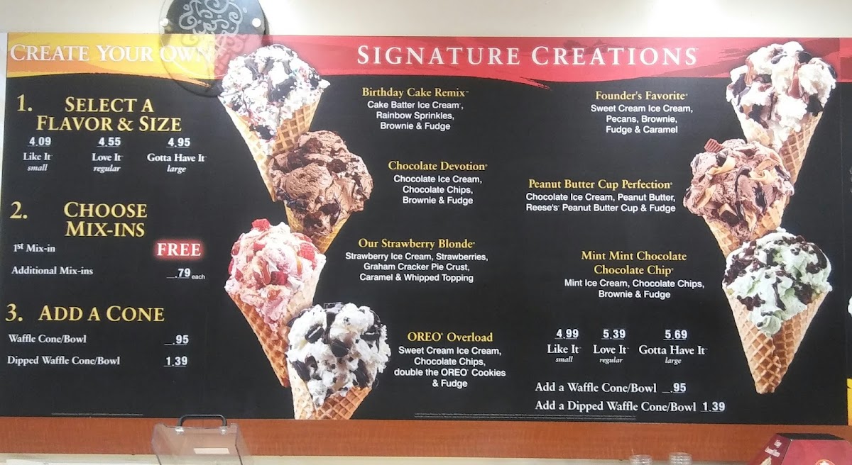 Cold Stone Creamery Photo Menu 2