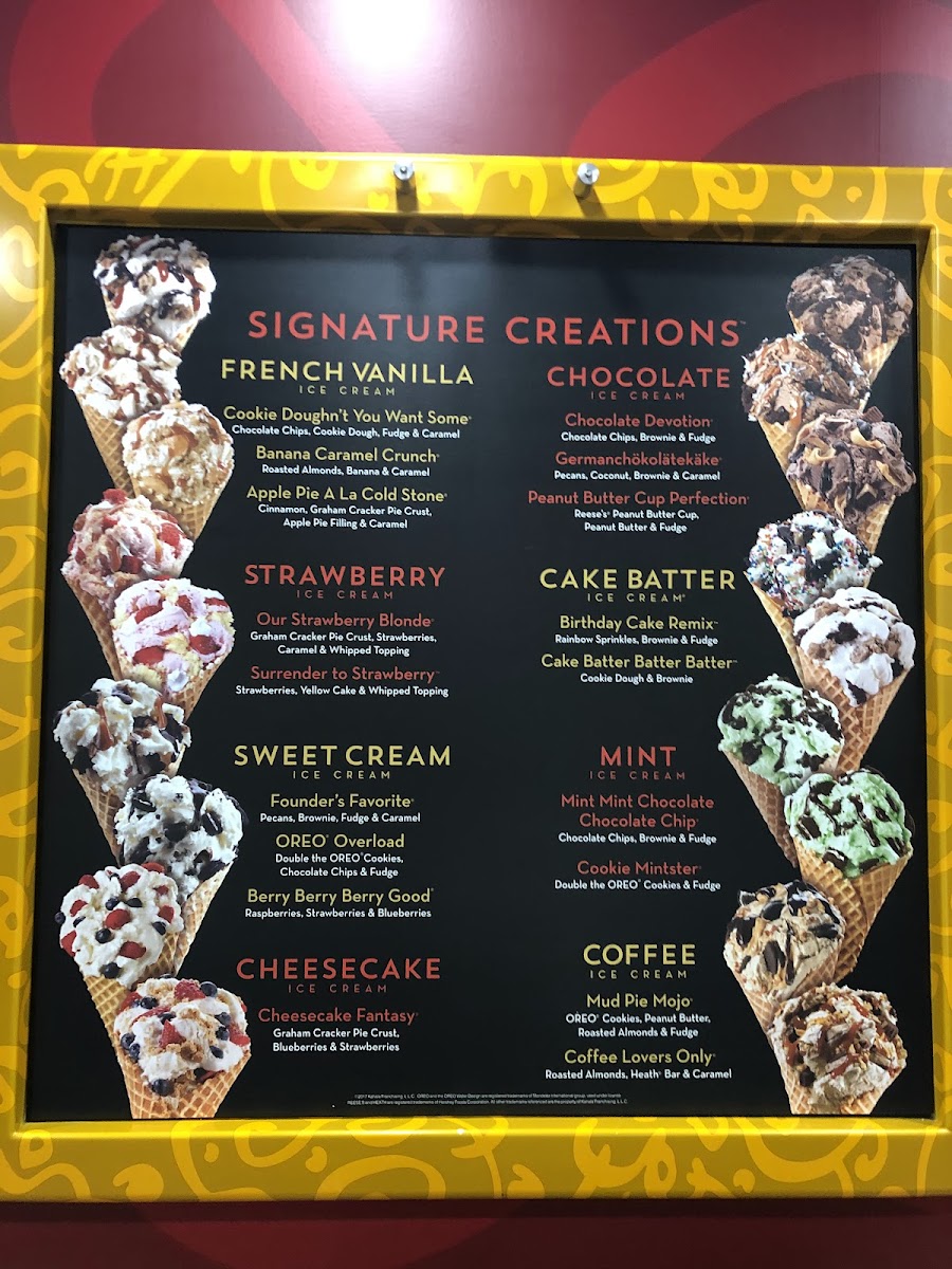 Cold Stone Creamery Photo Menu 4