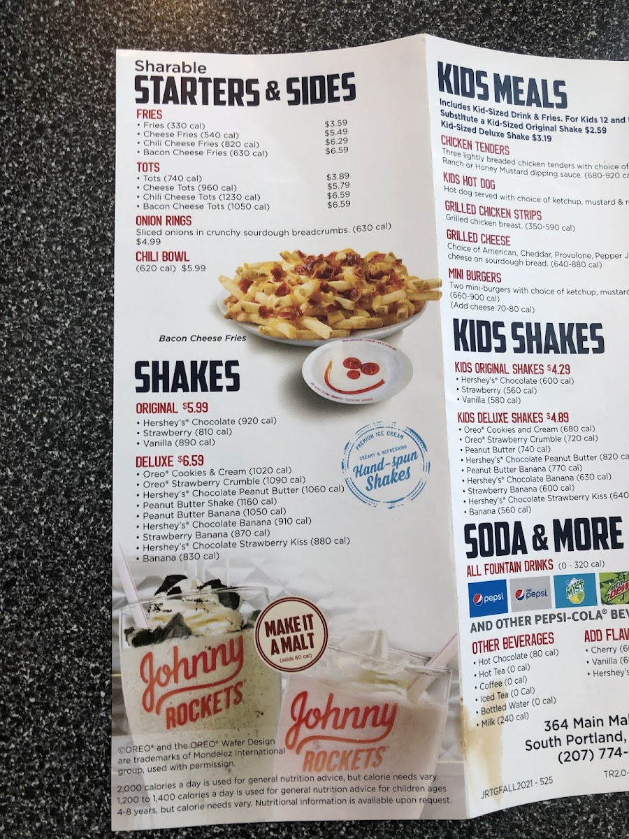 Johnny Rockets Photo Menu 1