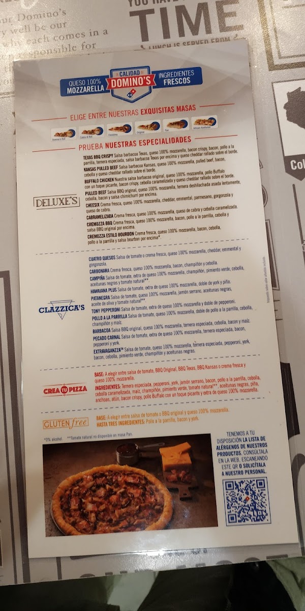 Domino's Pizza Photo Menu 2