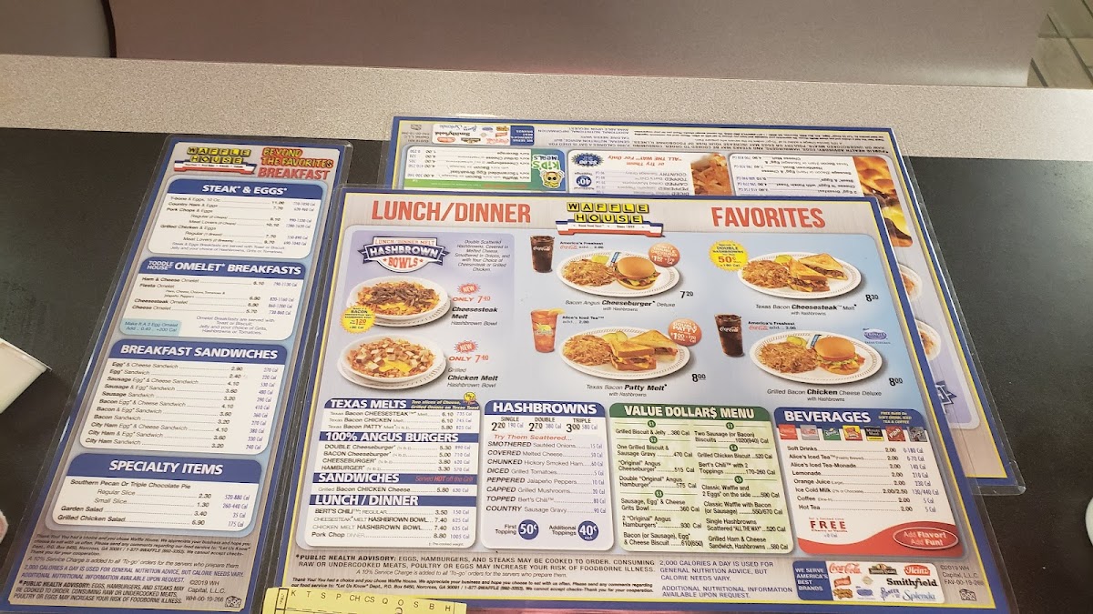 Waffle House Photo Menu 1