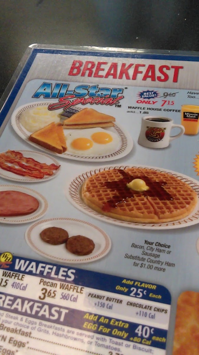 Waffle House Photo Menu 2