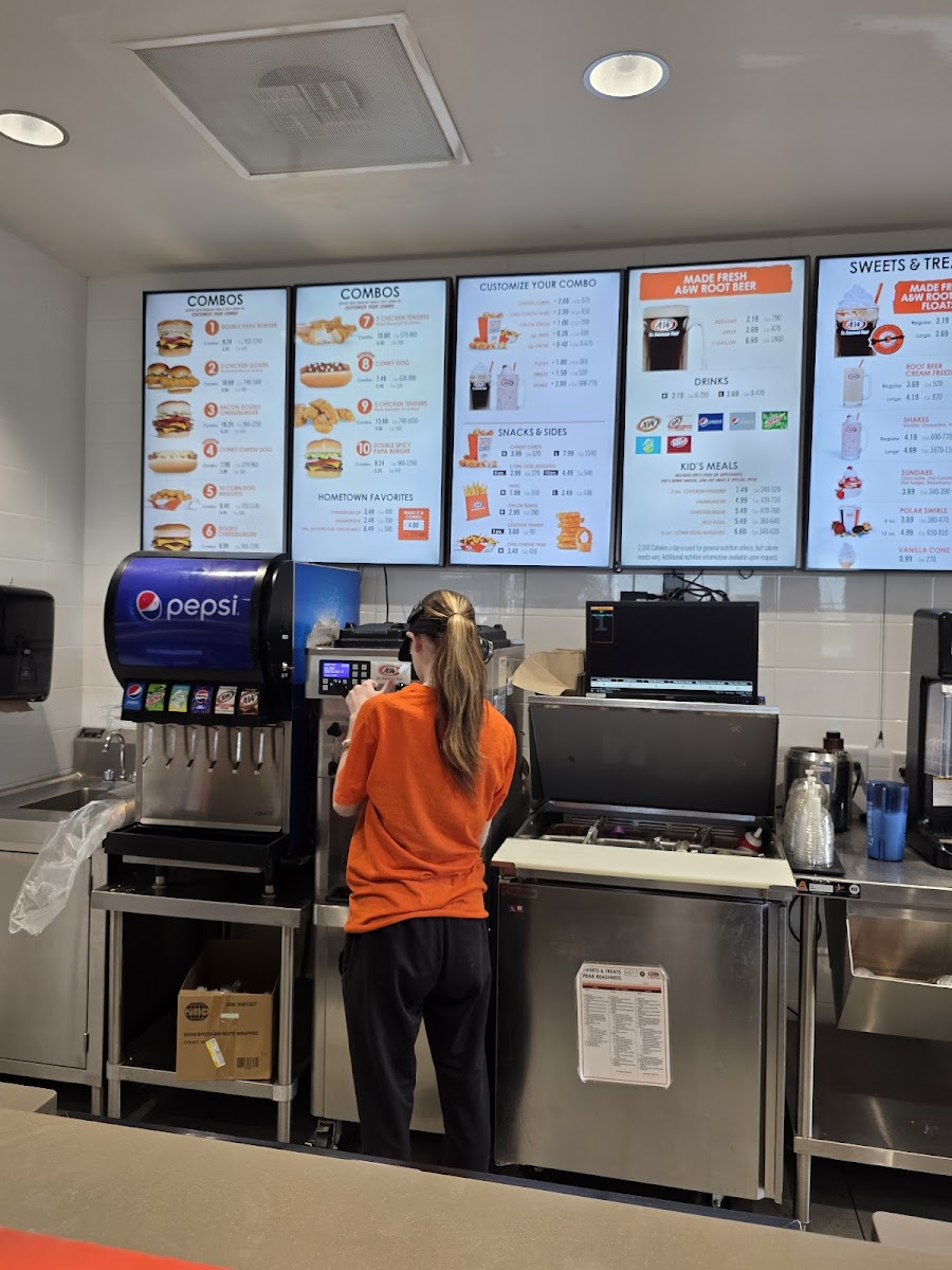 A&W Restaurant Photo Menu 3