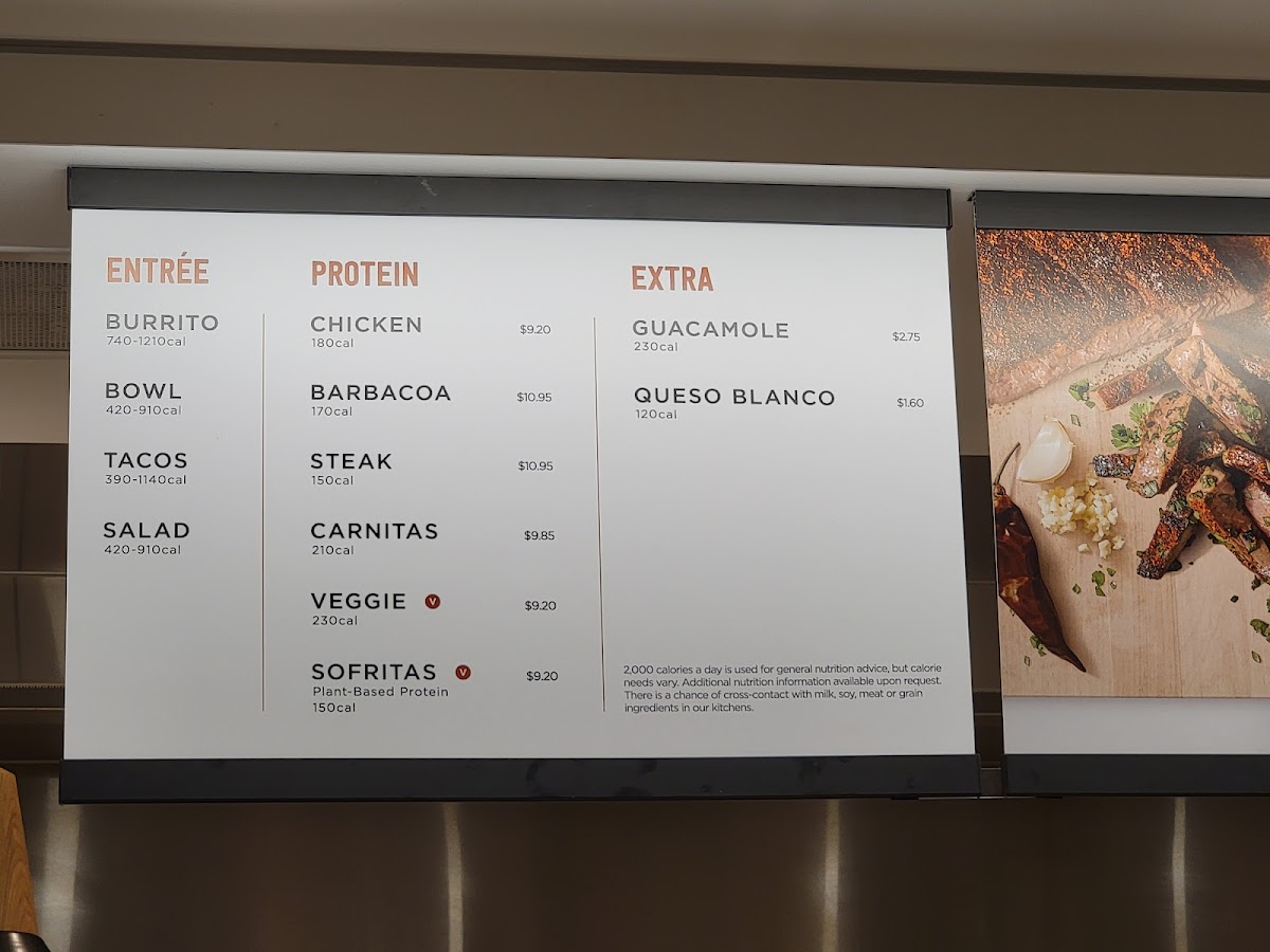 Chipotle Mexican Grill Photo Menu 2