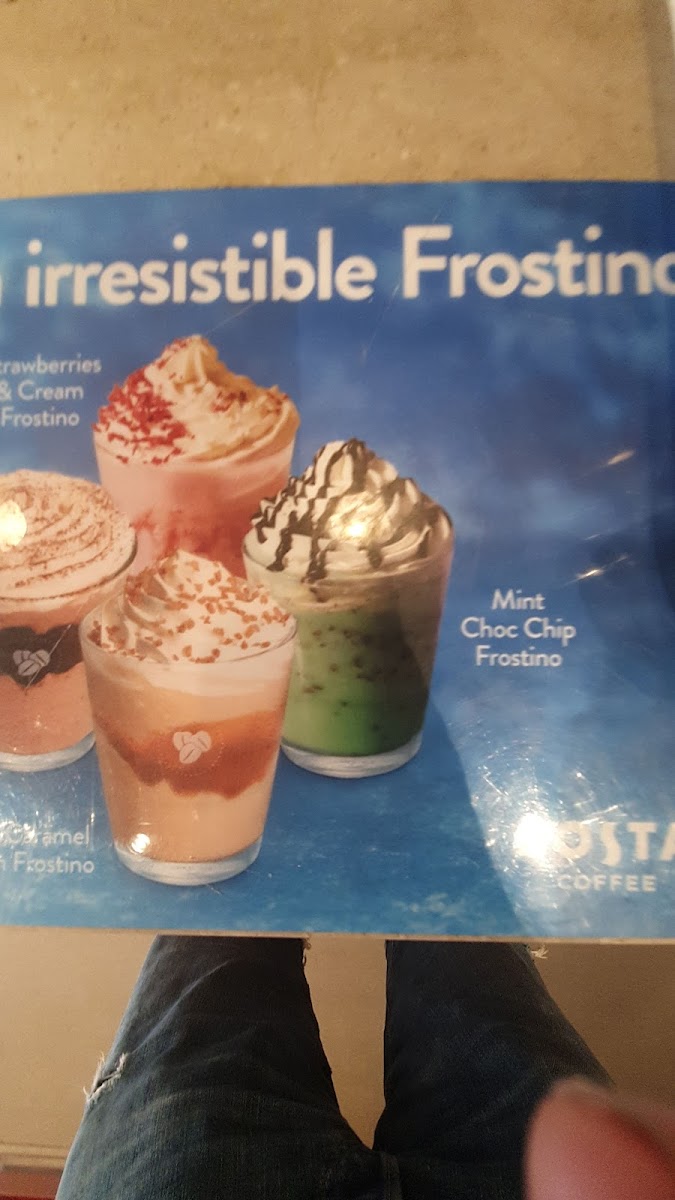 Costa Coffee Photo Menu 1