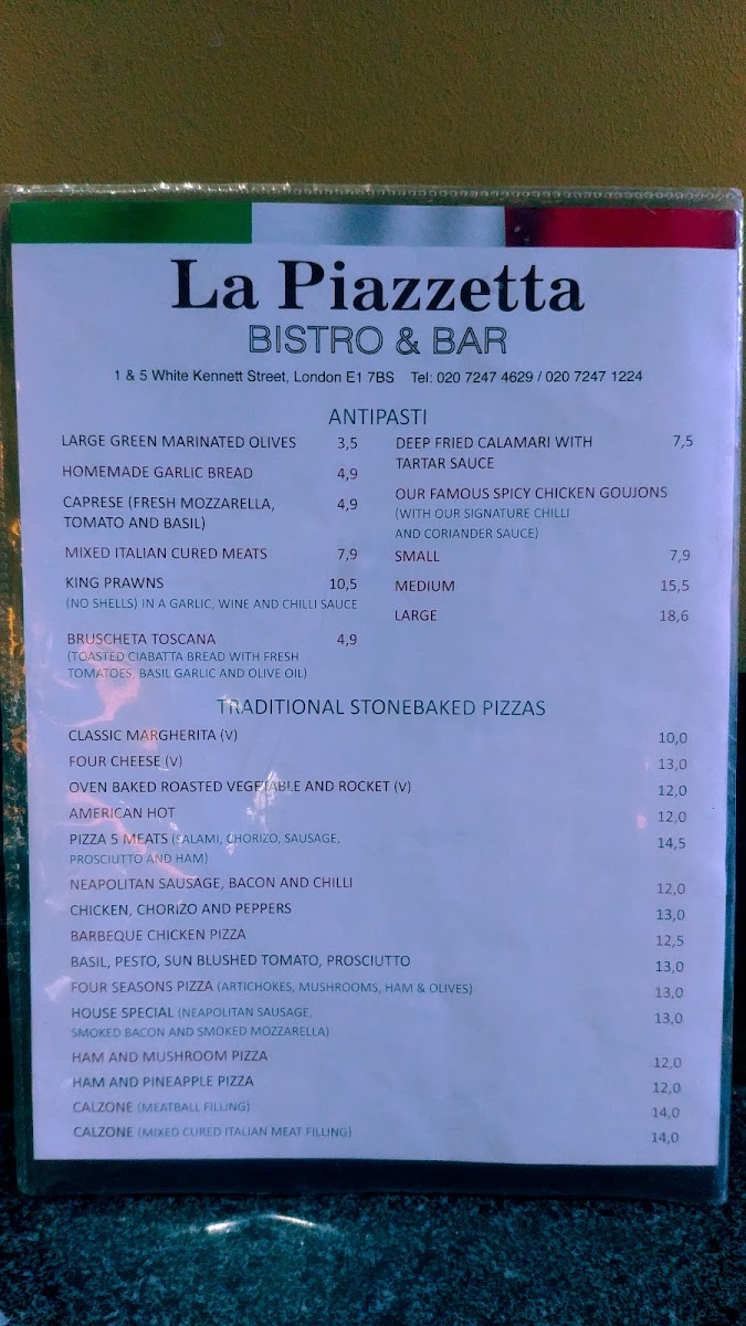 La Piazzetta Photo Menu 1