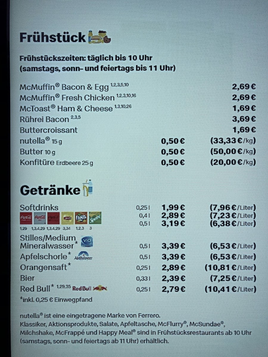 McDonald's Photo Menu 1