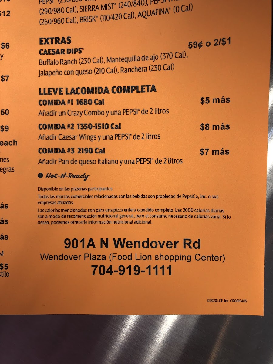Little Caesars Pizza Photo Menu 1