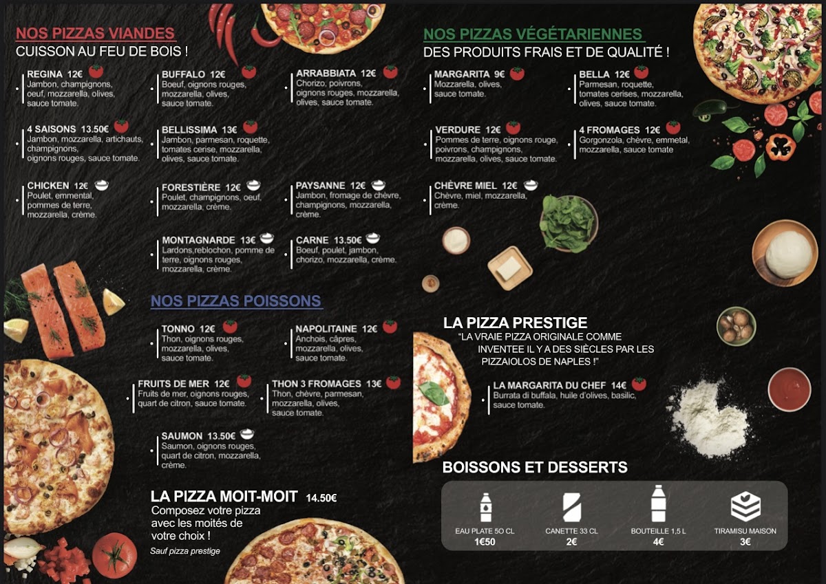 Presto Pizza Photo Menu 1