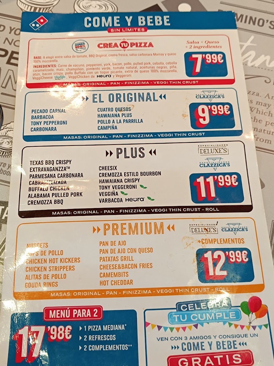 Domino's Pizza Photo Menu 3