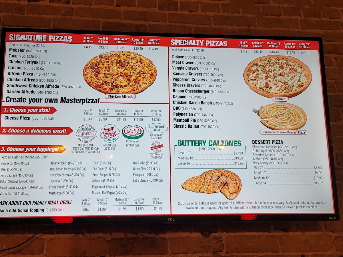 Gambino's Pizza Photo Menu 1
