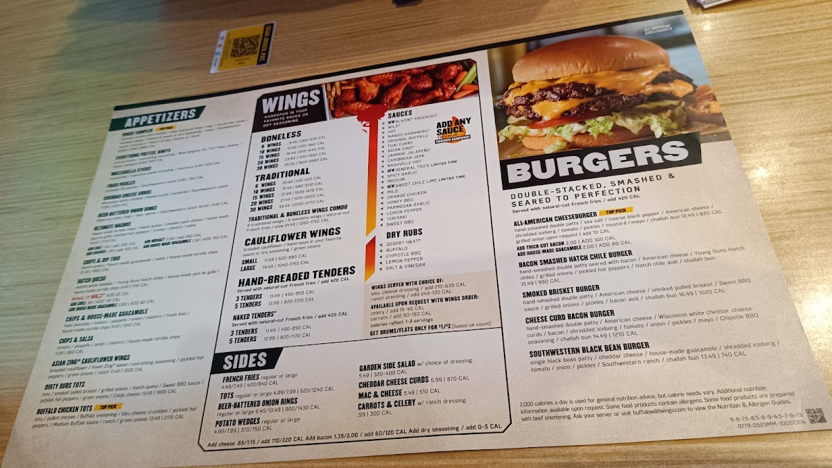 Buffalo Wild Wings Photo Menu 2