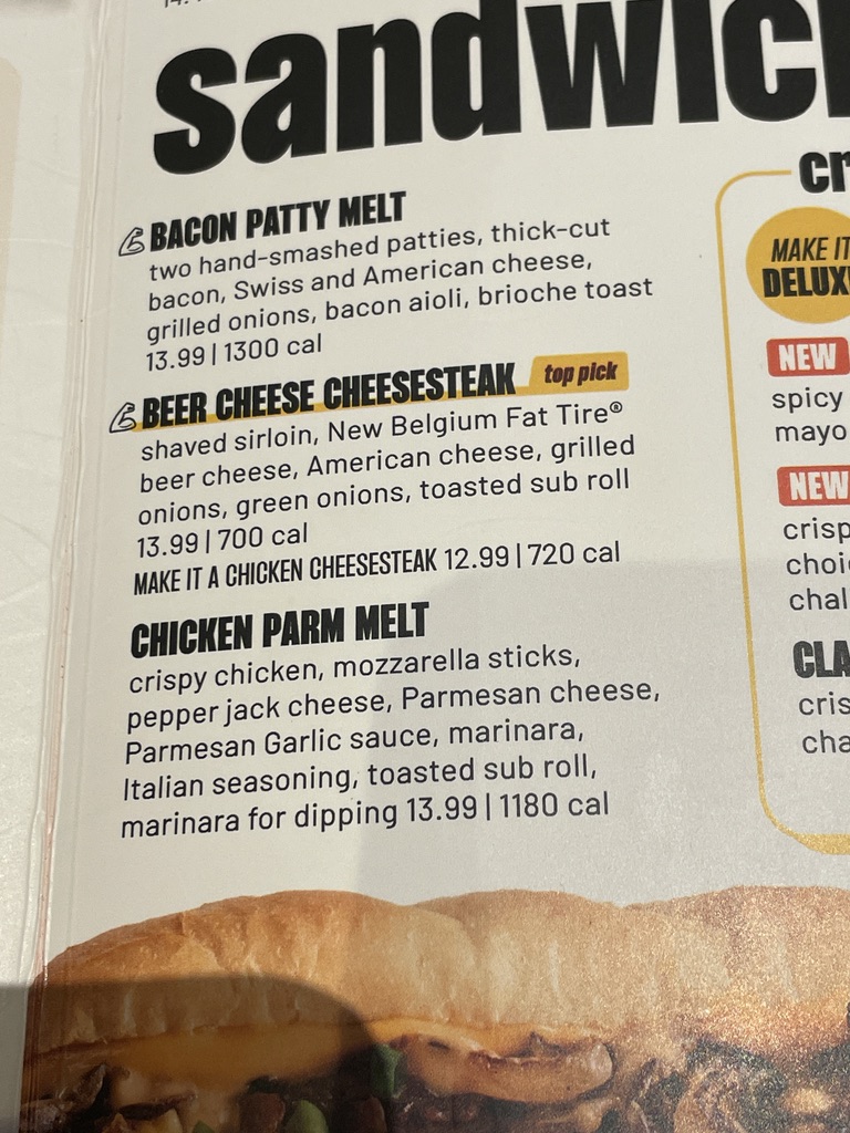 Buffalo Wild Wings Photo Menu 3