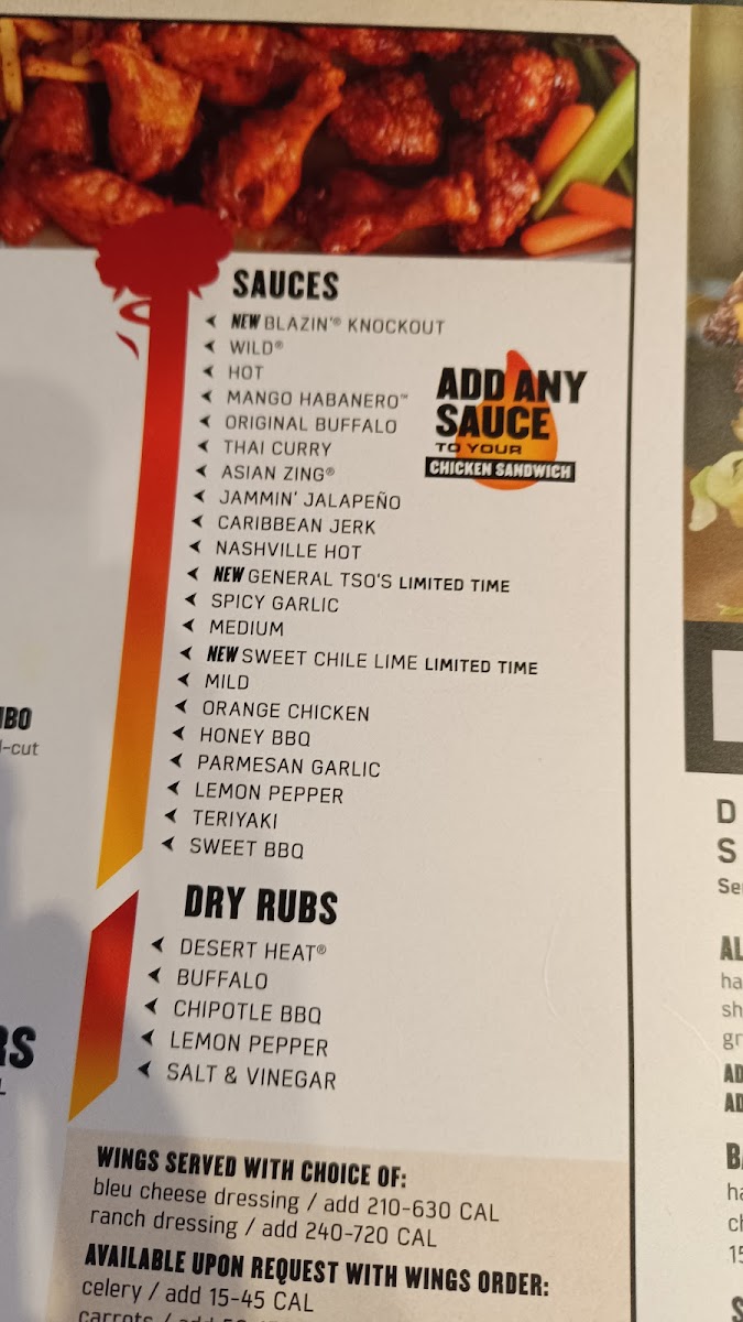 Buffalo Wild Wings Photo Menu 8