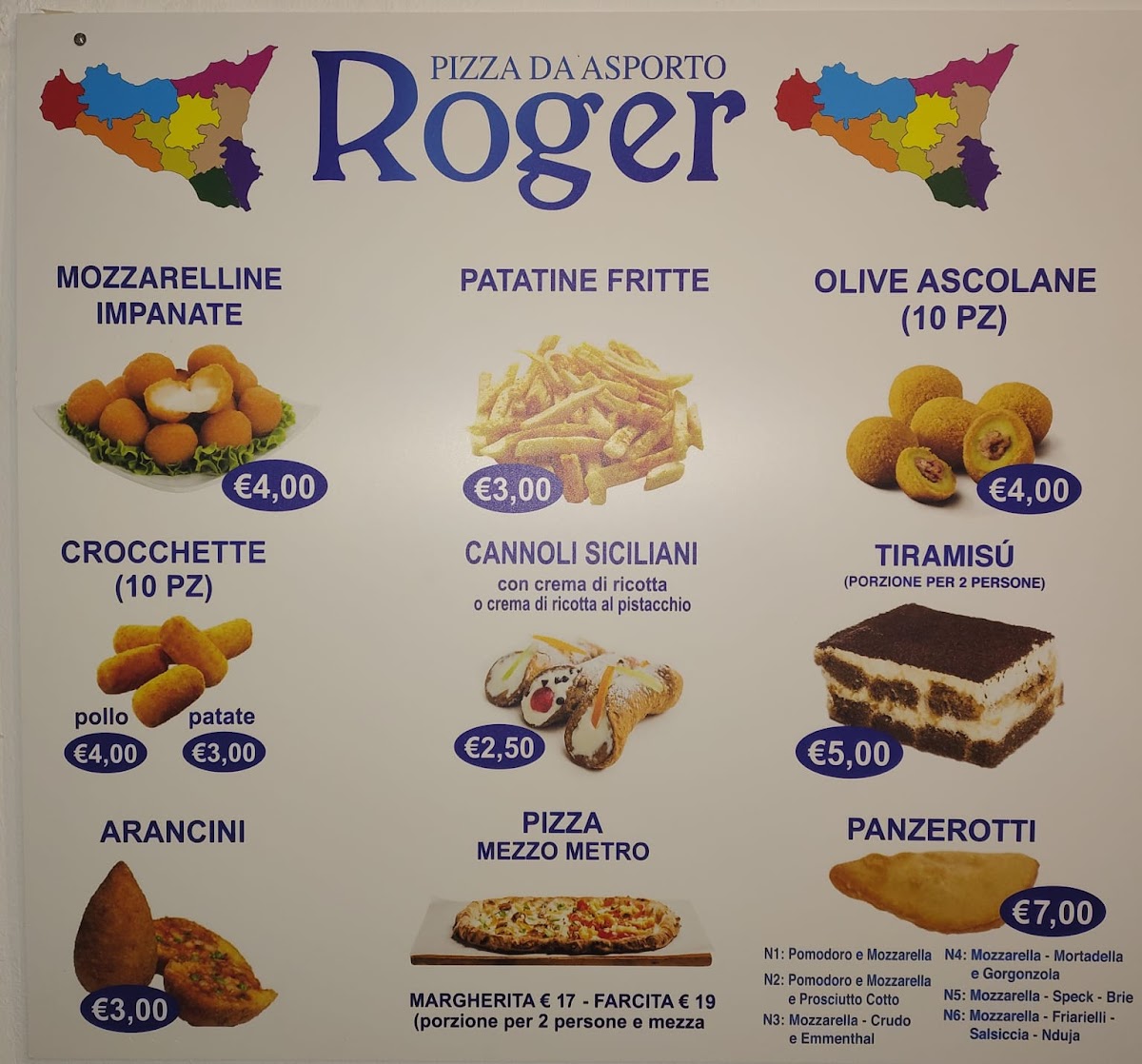 Roger Pizza Photo Menu 1