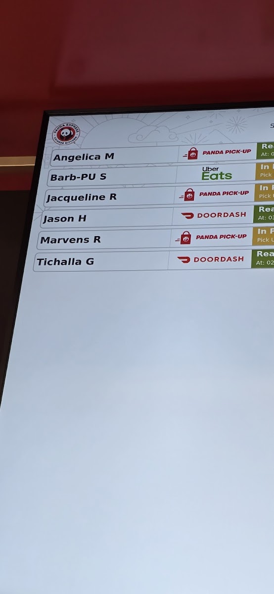 Panda Express Photo Menu 3