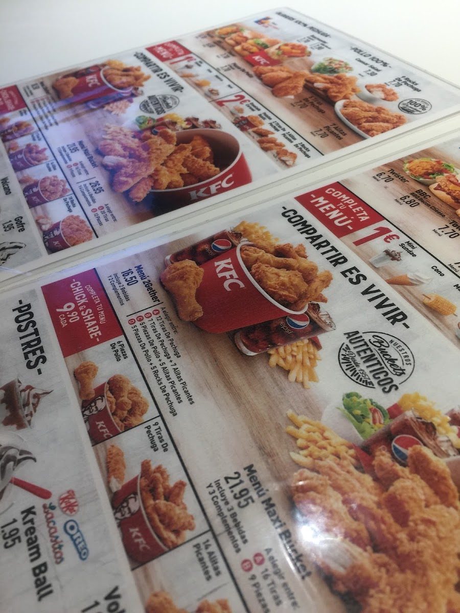 KFC Photo Menu 3