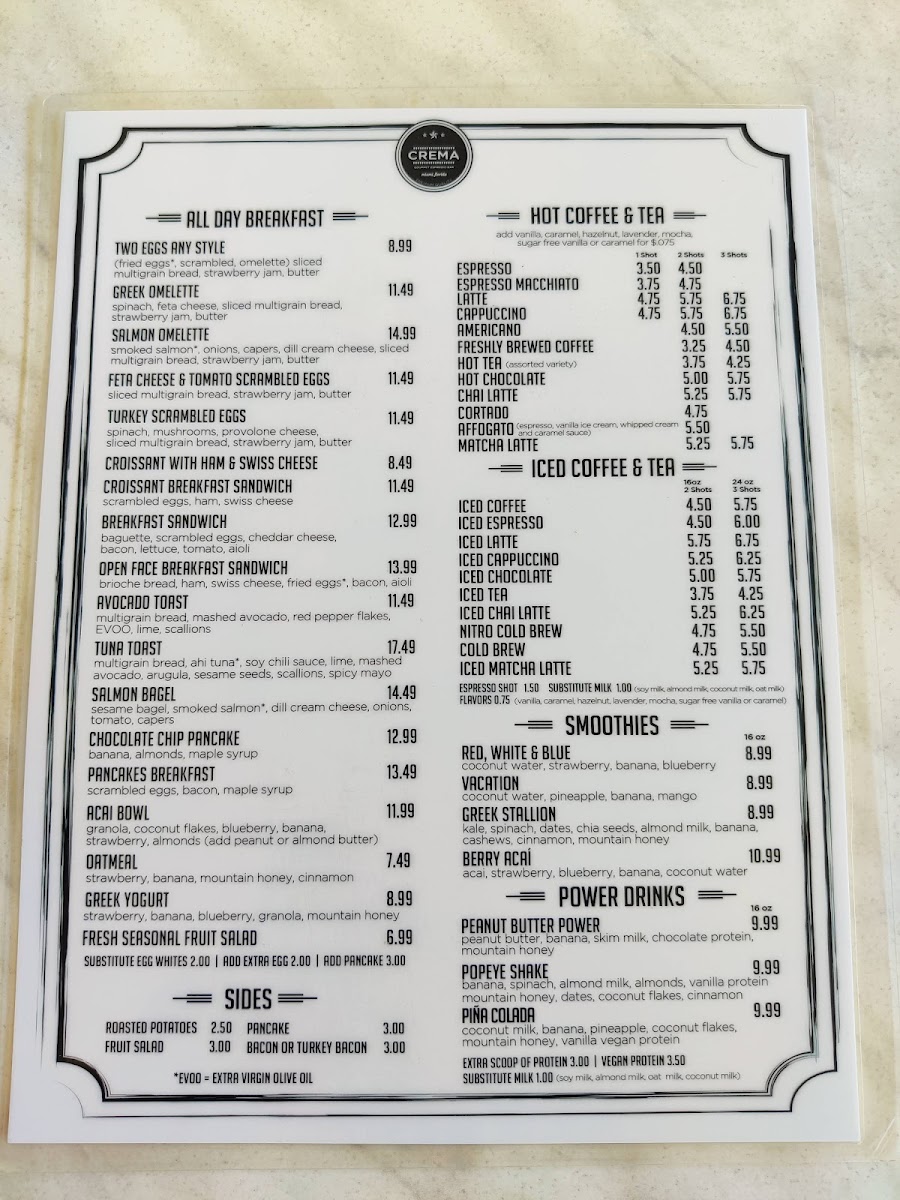 Crema Gourmet Photo Menu 10